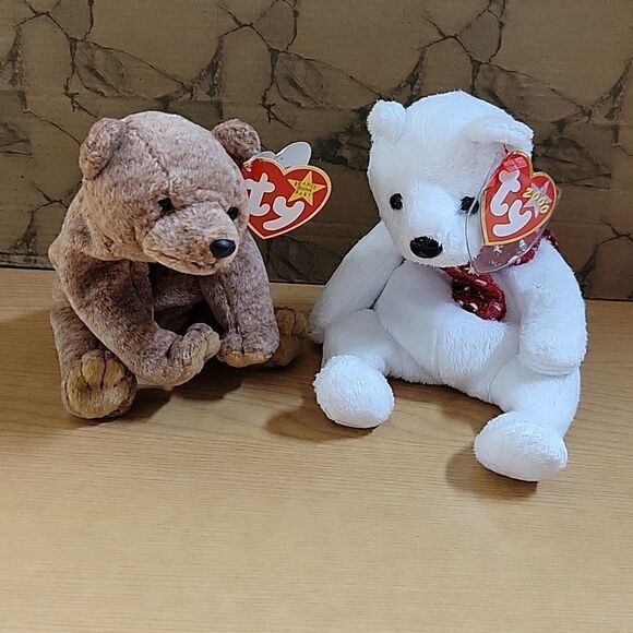 2 Ty beanie baby bears - Picture 1 of 6